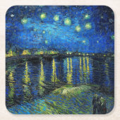 Starry Night Over the Rhone von Vincent Van Gogh Rechteckiger Pappuntersetzer (Vorderseite)