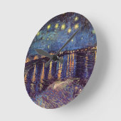 Starry Night Over the Rhone von Vincent van Gogh Runde Wanduhr (Winkel)
