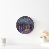 Starry Night Over the Rhone von Vincent van Gogh Runde Wanduhr (Zuhause)