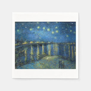 Starry Night Over the Rhone von Vincent van Gogh Serviette