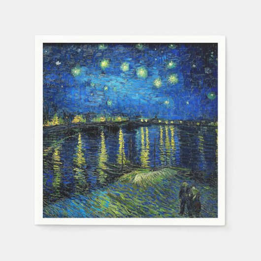 Starry Night Over the Rhone von Vincent Van Gogh Serviette (Vorderseite)