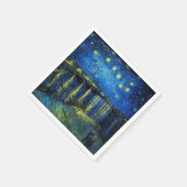 Starry Night Over the Rhone von Vincent Van Gogh Serviette (Ecke)