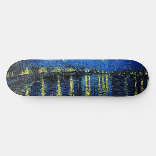 Starry Night Over the Rhone von Vincent Van Gogh Skateboard (Horizontal)