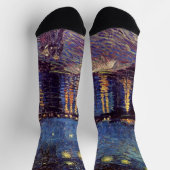 Starry Night Over the Rhone von Vincent van Gogh Socken (Oben)