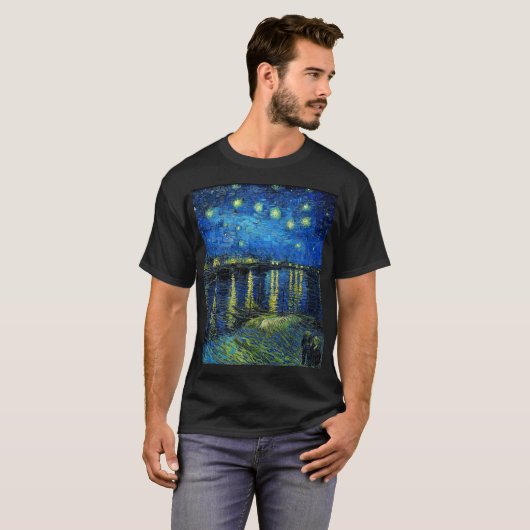 Starry Night Over the Rhone von Vincent Van Gogh T-Shirt (Vorne ganz)
