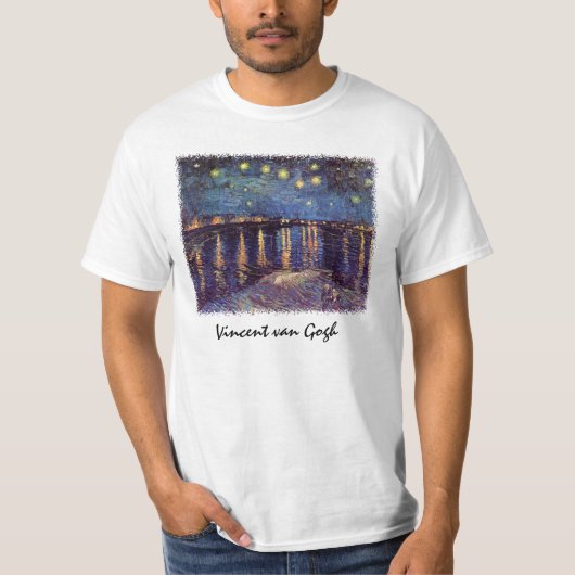 Starry Night Over the Rhone von Vincent van Gogh T-Shirt (Vorderseite)