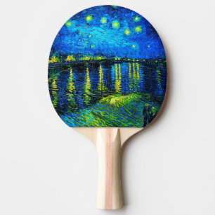 Starry Night Over the Rhone von Vincent Van Gogh Tischtennis Schläger