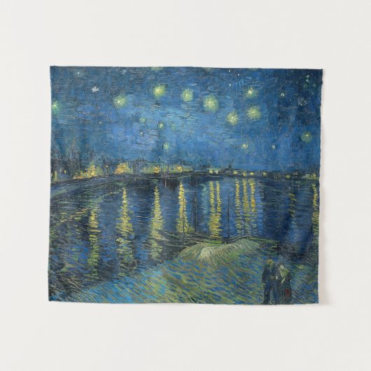Starry Night Over the Rhone von Vincent van Gogh Wandteppich (Vorderseite (Horizontal))