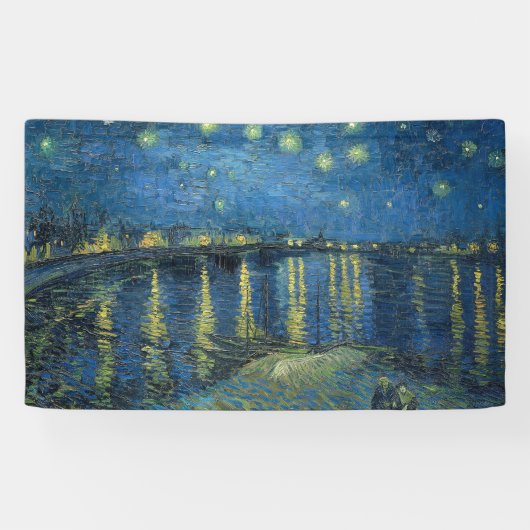 Starry Night Over the River Rhone (von van Gogh) Banner (Horizontal)