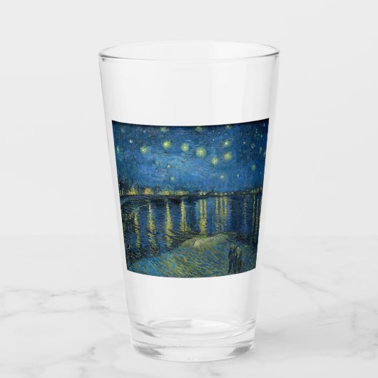 Starry Night Over the River Rhone (von van Gogh) Glas (Vorderseite)
