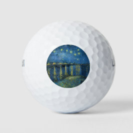 Starry Night Over the River Rhone (von van Gogh) Golfball