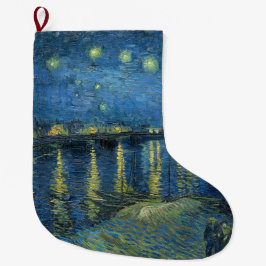 Starry Night Over the River Rhone (von van Gogh) Großer Weihnachtsstrumpf