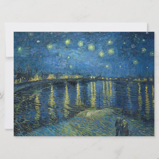 Starry Night Over the River Rhone (von van Gogh) Karte (Vorderseite)