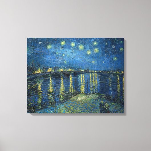 Starry Night Over the River Rhone (von van Gogh) Leinwanddruck (Vorderseite)