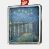 Starry Night Over the River Rhone (von van Gogh) Ornament Aus Metall (Links)