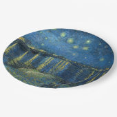 Starry Night Over the River Rhone (von van Gogh) Pappteller (Schrägansicht)