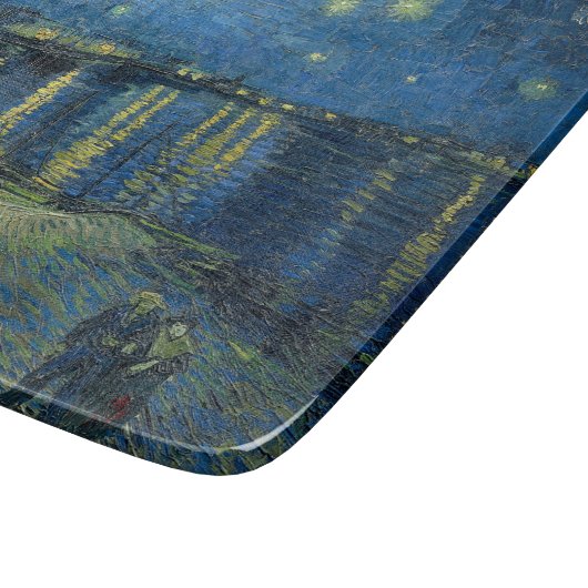 Starry Night Over the River Rhone (von van Gogh) Schneidebrett (Ecke)