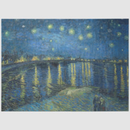 Starry Night Over the River Rhone (von van Gogh) Seidenpapier