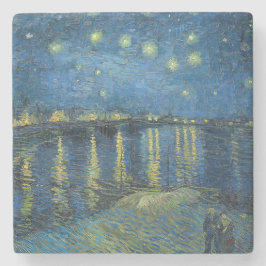 Starry Night Over the River Rhone (von van Gogh) Steinuntersetzer