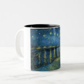 Starry Night Over the River Rhone (von van Gogh) Zweifarbige Tasse (Vorderseite Links)