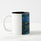 Starry Night Over the River Rhone (von van Gogh) Zweifarbige Tasse (Links)