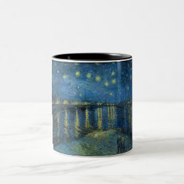 Starry Night Over the River Rhone (von van Gogh) Zweifarbige Tasse
