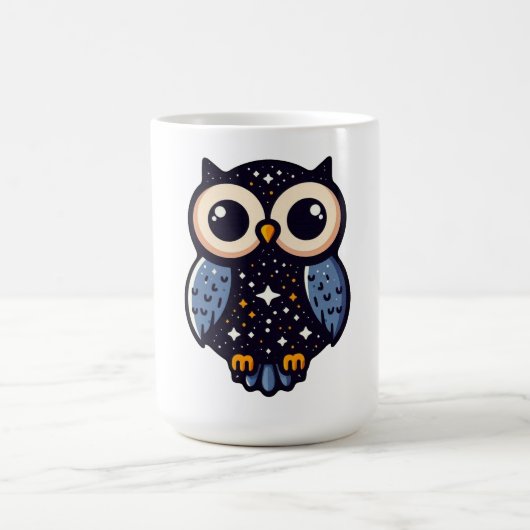 Starry Night Owl Art - skurrile, nächtliche, Stern Kaffeetasse (Mittel)