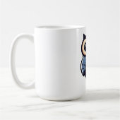 Starry Night Owl Art - skurrile, nächtliche, Stern Kaffeetasse (Links)