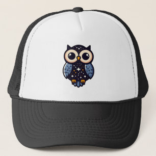 Starry Night Owl Art - skurrile, nächtliche, Stern Truckerkappe