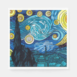 Starry Night Paper Napkins Serviette