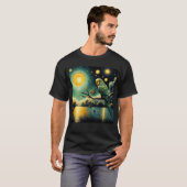 Starry Night Parakeet Parrot Van Gogh Bird Lover T-Shirt (Vorne ganz)