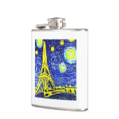 Starry Night Paris Frankreich Flachmann (Links)