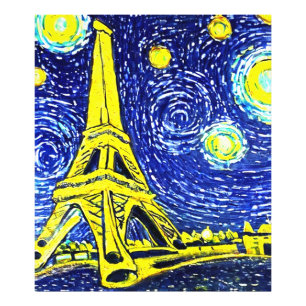 Starry Night Paris Frankreich Fotodruck