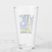 Starry Night Paris Frankreich Glas (Rückseite)
