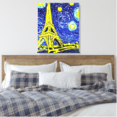 Starry Night Paris Frankreich Leinwanddruck (Insitu (Schlafzimmer))