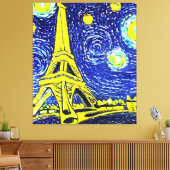 Starry Night Paris Frankreich Leinwanddruck (Insitu (Wohnzimmer))