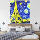 Starry Night Paris Frankreich Leinwanddruck (Insitu (Schlafzimmer))