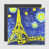 Starry Night Paris Frankreich Magnetkarte (Vorne/Hinten)