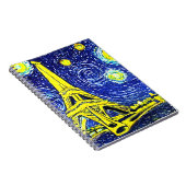 Starry Night Paris Frankreich Notizblock (Rechte Seite)