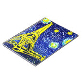 Starry Night Paris Frankreich Notizblock (Linke Seite)