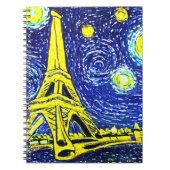 Starry Night Paris Frankreich Notizblock (Vorderseite)