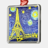 Starry Night Paris Frankreich Ornament Aus Metall (Links)