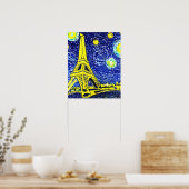 Starry Night Paris Frankreich Poster (Küche)