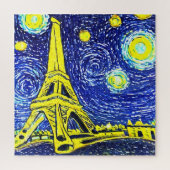 Starry Night Paris Frankreich Puzzle (Vertikal)