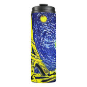 Starry Night Paris Frankreich Thermosbecher (Vorderseite)