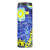 Starry Night Paris Frankreich Thermosbecher (Rückseite)