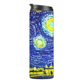 Starry Night Paris Frankreich Thermosbecher (Nach rechts gedreht)