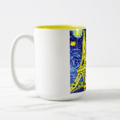 Starry Night Paris Frankreich Zweifarbige Tasse (Links)
