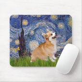 Starry Night - Pembroke Welsh Corgi 7b Mousepad (Mit Mouse)
