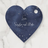 Starry Night Personalisiert Wedding Geschenkanhänger (Rückseite)